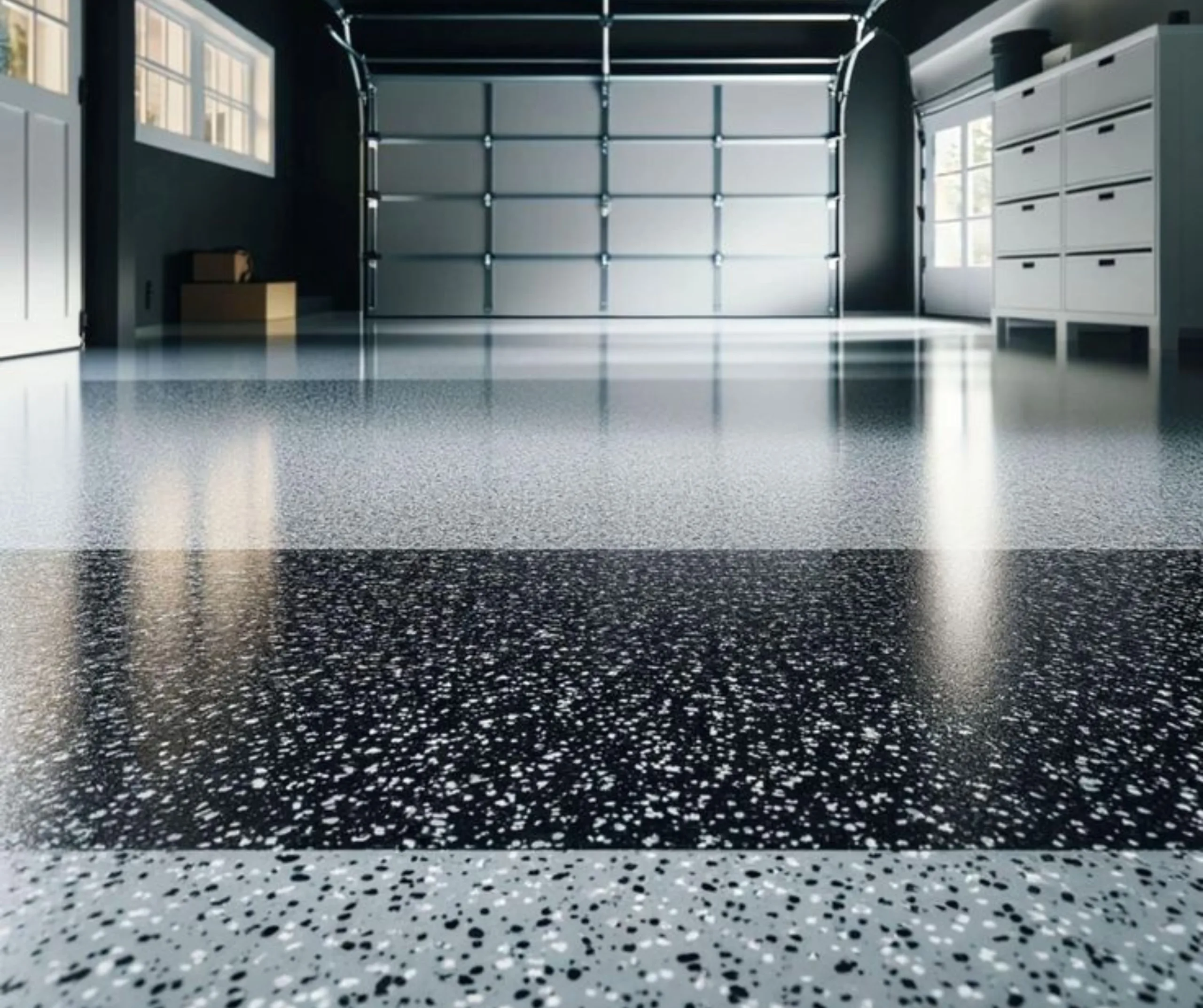 Coated industrial floor