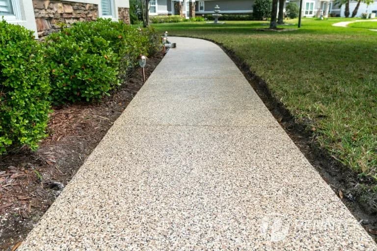 Repaired and resurfaced concrete